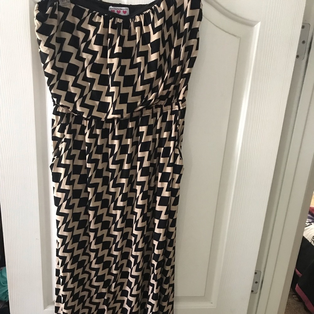 Black and Tan Maxi dress